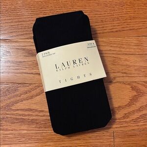 Vintage Made In USA Lauren Ralph Lauren Black Tights Medium B Non Control Top
